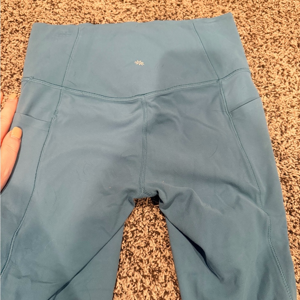 Athleta Teal Capri with Stash Pocket